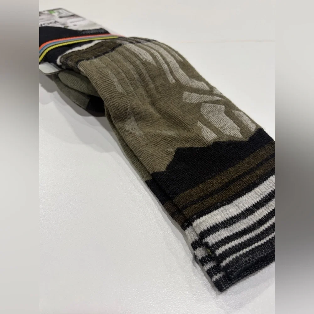 SmartWool Men's Medium Ski Targeted Cushion Summit Shot Socks Green Black NWT
